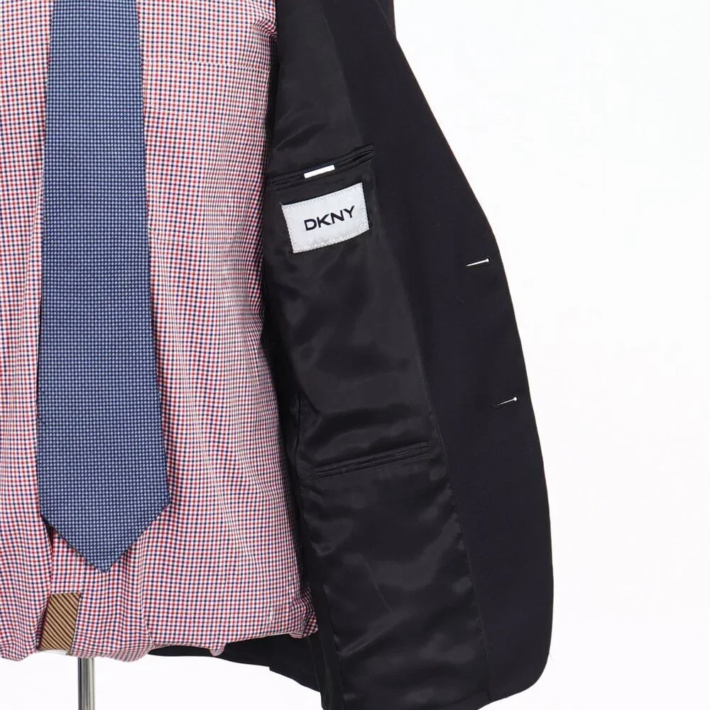 DKNY 44L Gray Solid 2-Button Sport Coat Blazer Jacket G745